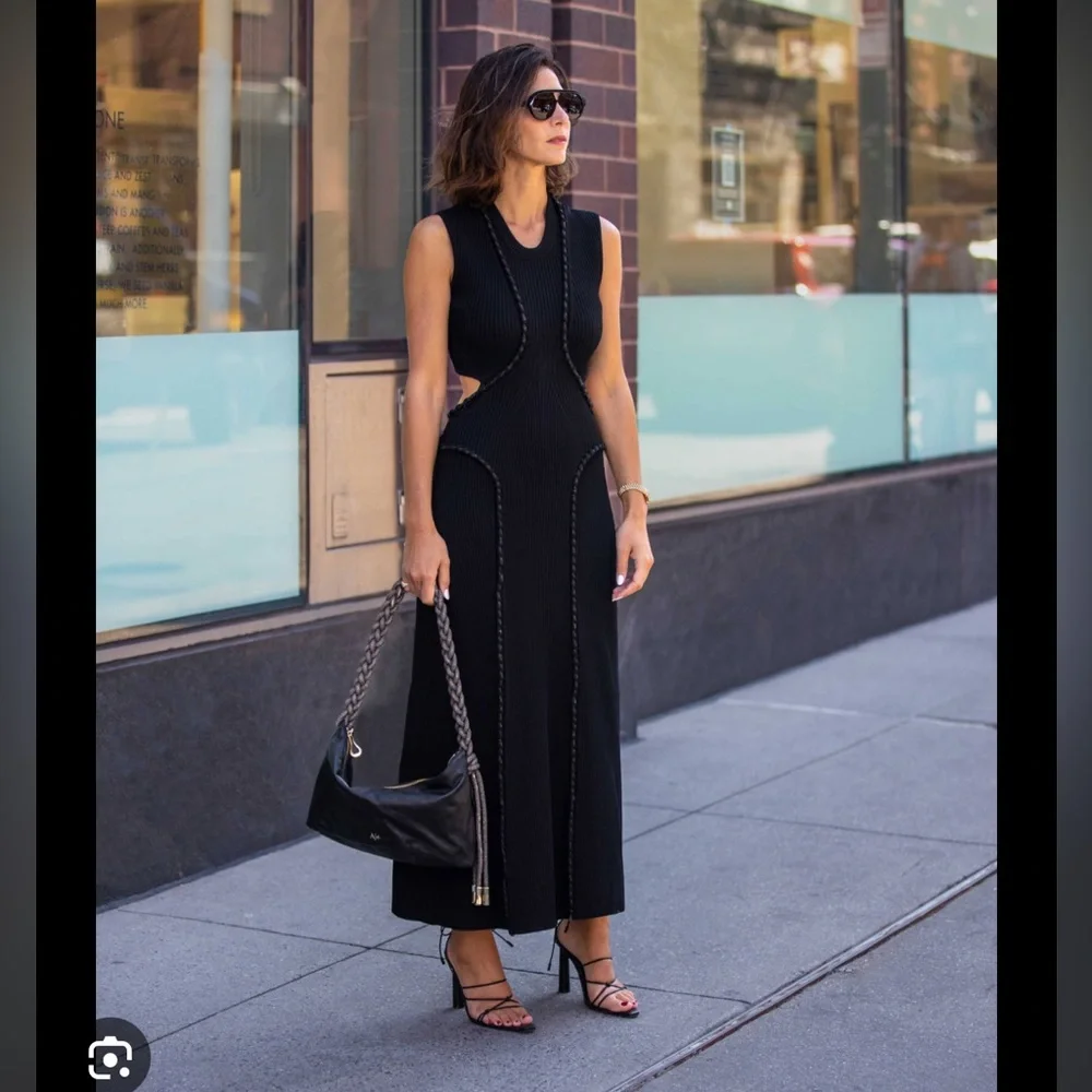 Aje Arp Cut out knit midi dress black - Picture 11 of 12